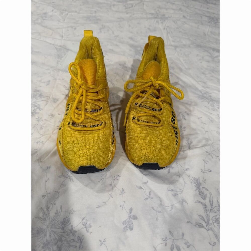 Just So So Unisex Yellow Athletic Sneakers Non-Slip Running Walking Shoes